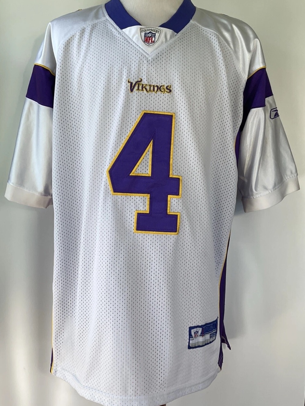 Vintage Reebok On Field Minnesota Vikings Brett Favre #4 Stitched Jersey Size 52